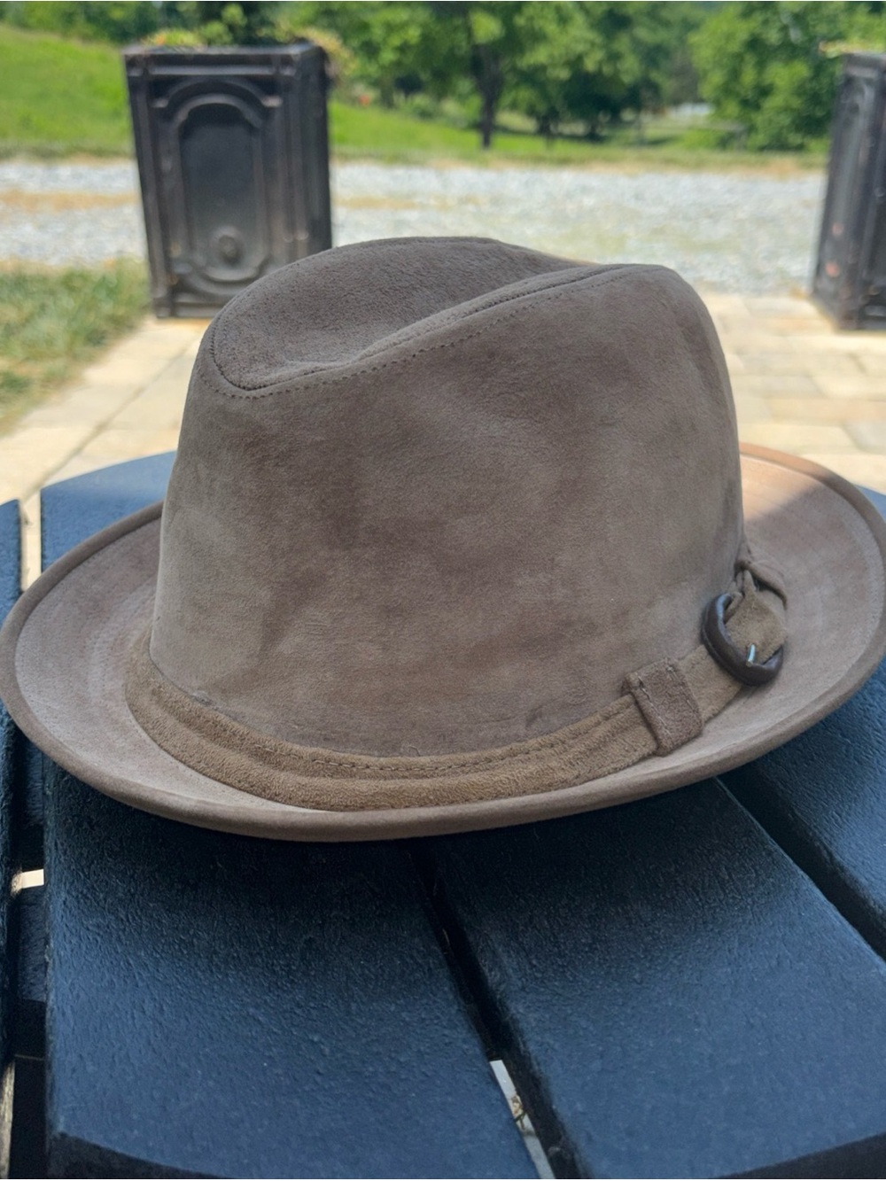 Vintage Stetson Brown Suede Fedora Hat Size XL NWOT